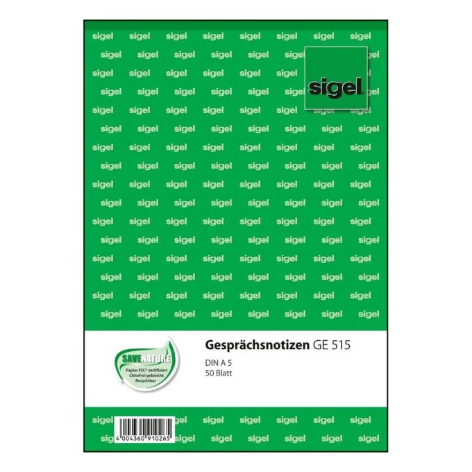 sigel Gesprächsnotiz Formularbuch GE515 — image 1