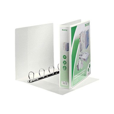 LEITZ Präsentationsringbücher 4-Ringe DIN A4 6.3 cm weiß