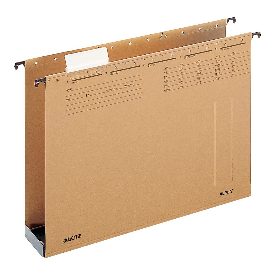 LEITZ ALPHA® 1941 Hängesammler DIN A4 6 cm naturbraun