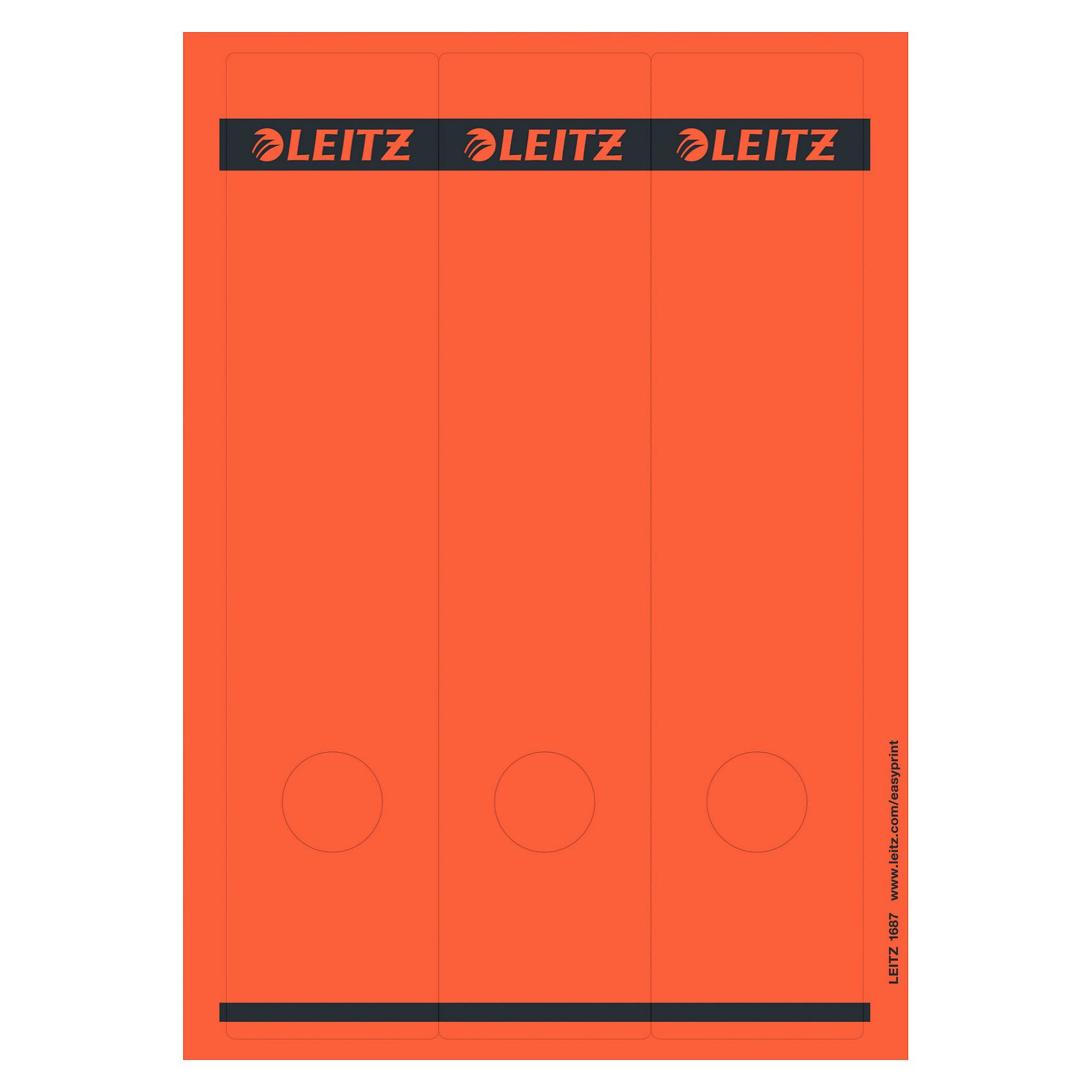 LEITZ 1687 Ordneretiketten für 8 cm Rückenbreite 61,5 x 285,0 mm