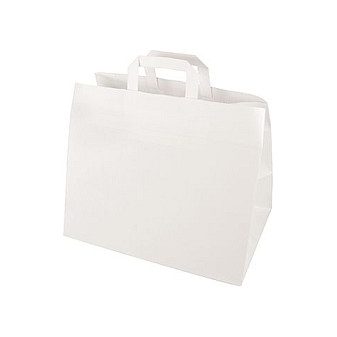 PAPSTAR Papier-Tragetaschen, 32,0 x 27,0 cm, weiß