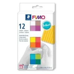 STAEDTLER FIMO Soft Modelliermasse Set 12 x 25 g - Knetmasse - Gemischte Farben - Erwachsene - 12 St