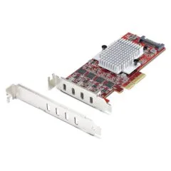 4-Port USB Type-C PCIe Card, USB-C 10Gb, 4x Controllers, TAA