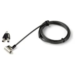 Laptopschloss mit 2m Kabel (mit Schlssel, fr K-Slot, Nano, Wedge Slot, Stahlkabel, Push-to-Lock Taste, Kabelschloss)