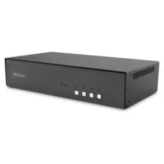 4-Port Dual-Monitor Secure KVM Switch HDMI-DP 4K 60Hz NIAP 4.0 Zertifizierter Desktop KVM Umschalter 4 PCs 2monitore