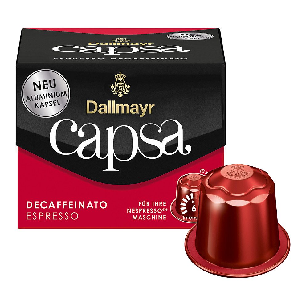 Dallmayr Capsa Espresso Decaffeinato Kaffeekapseln, Arabicabohnen kräftig, 39 St.