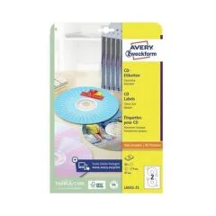 AVERY Zweckform CD-Etiketten L6043-25 Ø 117mm