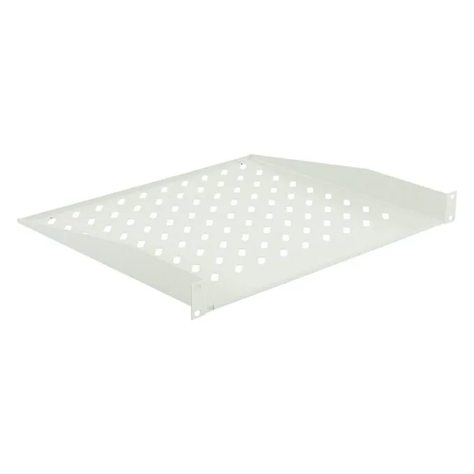 1U 19inchD=400mm Rack Mount SHELF WHITE — image 1