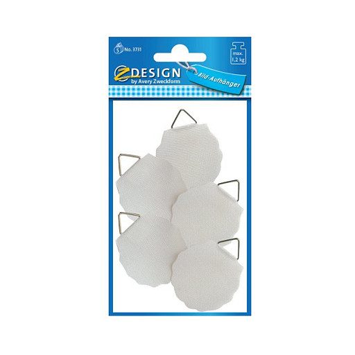 AVERY Zweckform Bildaufhänger selbstklebend für max. 1,2 kg, 40,0 x 40,0 mm, 5 St.