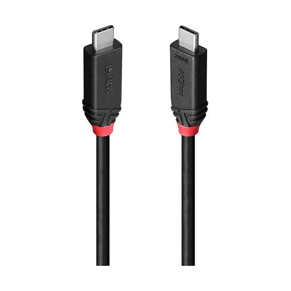 1m USB4 240W Typ C Kabel, Black Line — image 1