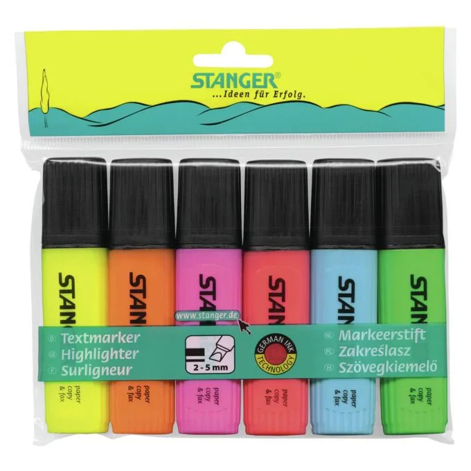 STANGER Textmarker, farbsortiert — image 1