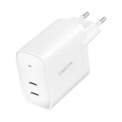 Charger LogiLink 2xUSB-C 40 W White