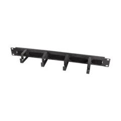 Kabelführungspanel 19" 1HE mit 4 Stahlbügel Black LogiLink