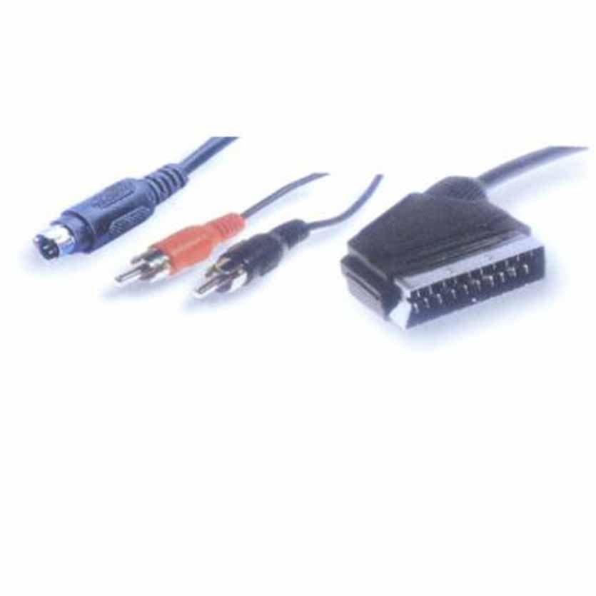 Gr kabel PC-341 S VHS TO SCART CABLE 2m Gr kabel