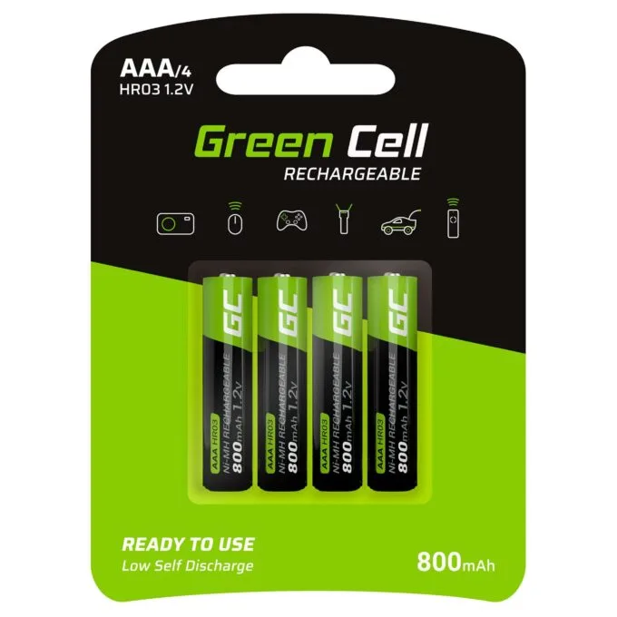 Green Cell Akku 4xAAA HR03 800mAh — image 1