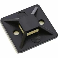 59965H 10pcs CABLE TIE MOUNTS ADHESIVE 25x25mm BLACK INLINE