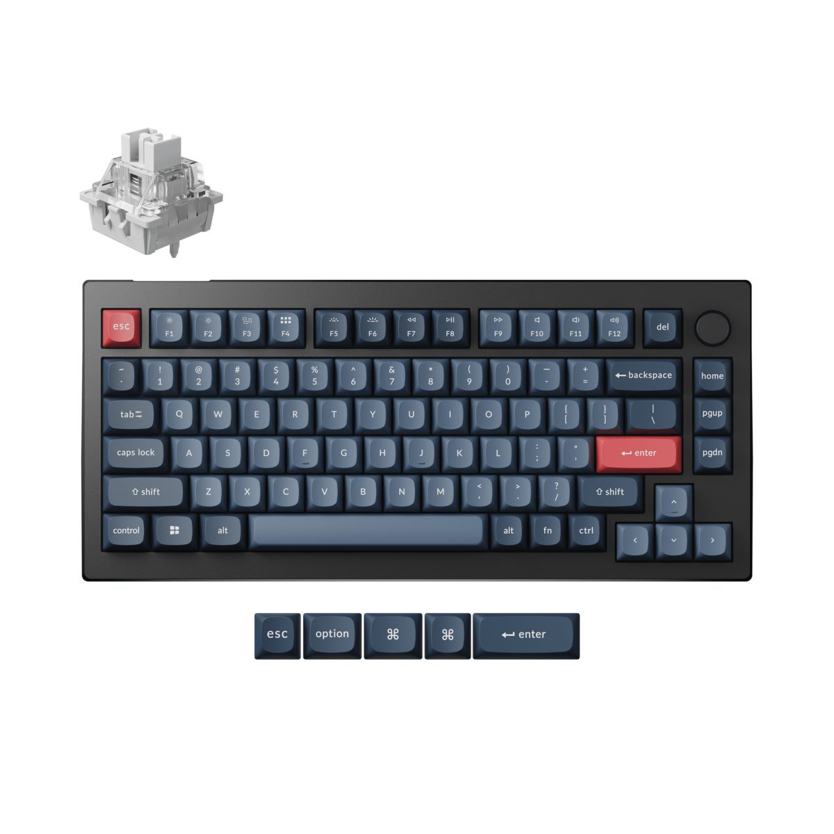 Keychron C75 HE (C75H-D1) Hall Effect Keyboard Magnetic Switch Black 75% US Layout