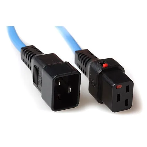 Powercord C19 IEC Lock - C20 blue 1 m, PC1357 — image 1