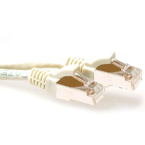 Ivory 7 meter SFTP CAT6A patch cable snagless with RJ45 connectors — image 1