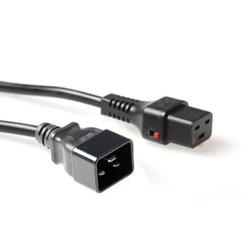 Powercord C19 IEC Lock - C20 black 3 m, PC1286 — image 1
