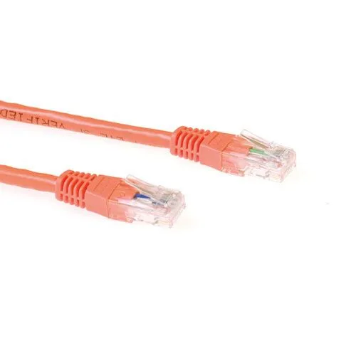 Orange 7 meter U/UTP CAT6A patch cable with RJ45 connectors — image 1
