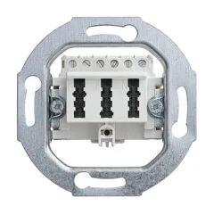 BUSCH JAEGER 0243/04 TAE-Anschlussdose 3x6 NFN alpinweiß