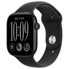 Apple Watch S12 Aluminium 42mm Schwarz (Sportarmband schwarz) S/M