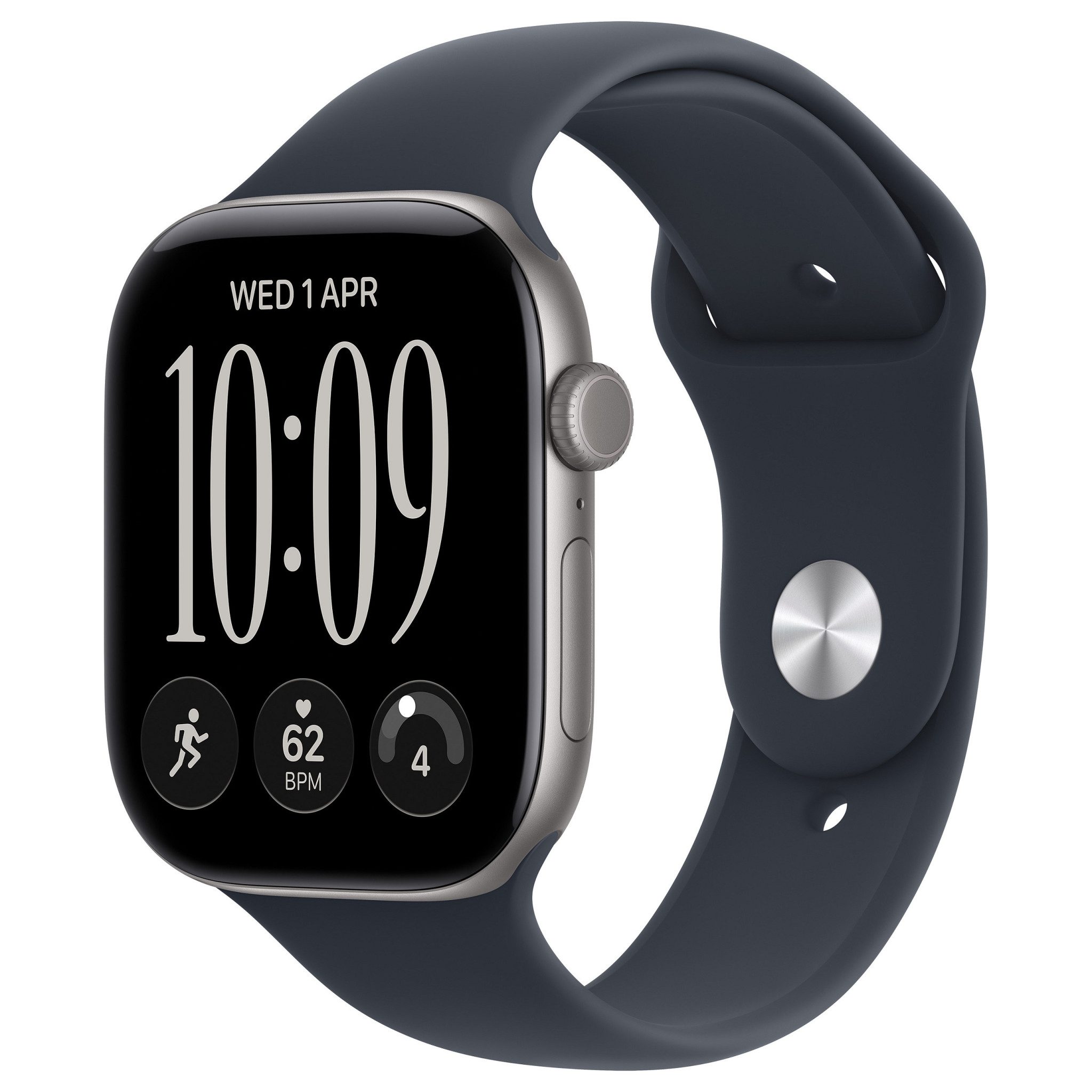 Apple Watch S12 Aluminium 42mm Space Grau (Sportarmband navyblau) S/M
