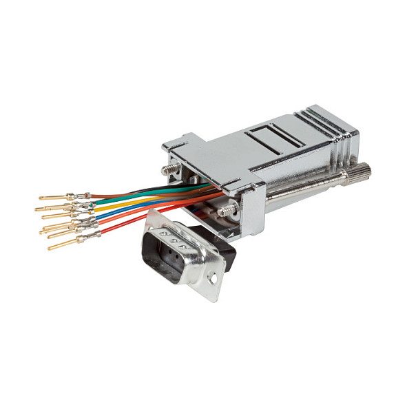 EFB Elektronik EFB Modular-Adapter D-Sub09 Stecker / RJ45 Buchse, metallisiertes Gehuse