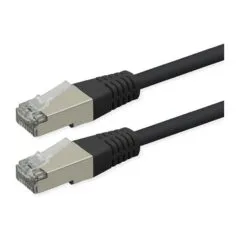 KAB ROLINE Patchkabel Cat.6 Class E PoE S/FTP PiMF schwarz 2m