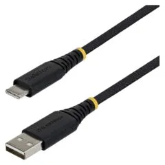 STARTECH.COM 1m 3.3ft USB-A to USB-C Fast Charging Cable 15W 3A Dual-Layer Braided Nylon/TPE Jacket Durable USB-A to Type C Charger