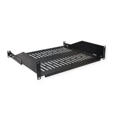 19-Geräteträger 485 x 400mm 2HE max. 25kg schwarz