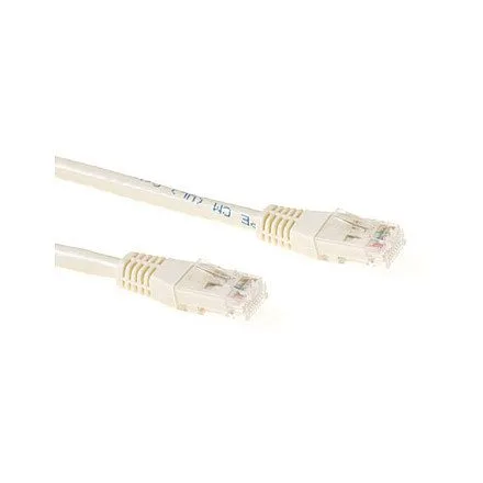 Ivory 5 meter U/UTP CAT6A patch cable with RJ45 connectors — image 1