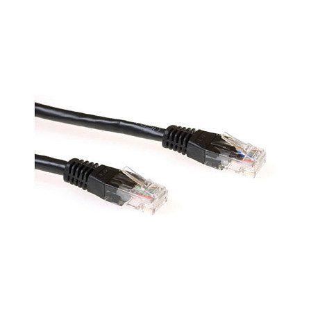Act Black 5 meter U/UTP CAT6A patch cable with RJ45 connectors