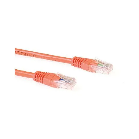 Orange 2 meter U/UTP CAT6A patch cable with RJ45 connectors — image 1