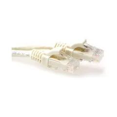 Ivory 15 meter U/UTP CAT6 patch cable snagless with RJ45 connectors