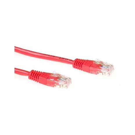 Red 5 meter U/UTP CAT6 patch cable with RJ45 connectors — image 1