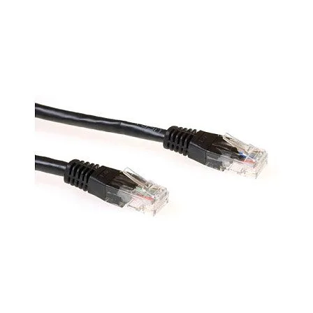 Black 10 meter U/UTP CAT6A patch cable with RJ45 connectors — image 1