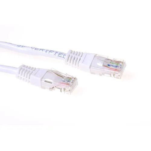 White 10 meter U/UTP CAT6A patch cable with RJ45 connectors — image 1