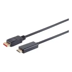 DisplayPort (ST) > HDMI (ST) 3m 4K 60Hz vergoldet Black