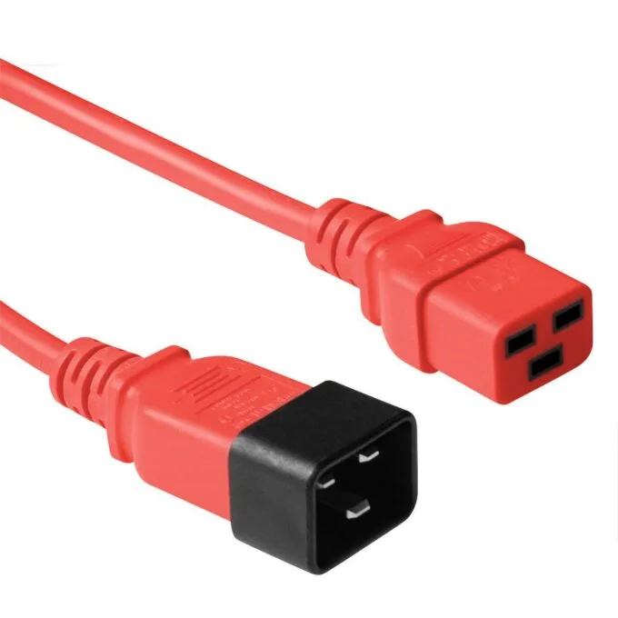Powercord C19 - C20 red 0.6 m — image 1