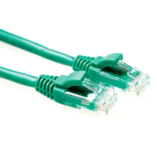 Green 2 meter U/UTP CAT6 patch cable component level with RJ45 connectors — image 1