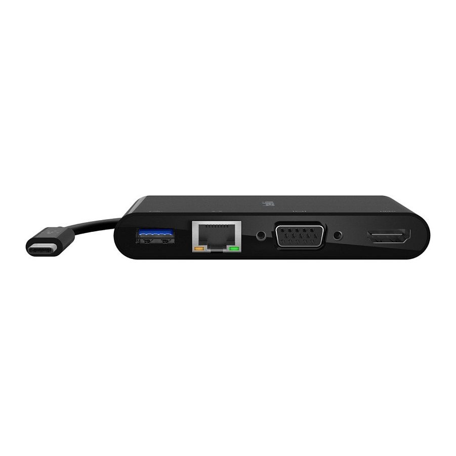 Belkin USB-C auf Gigabit-Ethernet/HDMI/VGA/USB-A-Adapter, blk