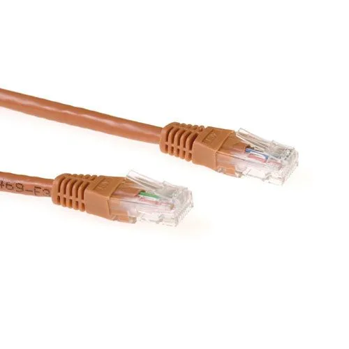 Brown 20 meter U/UTP CAT6A patch cable with RJ45 connectors — image 1
