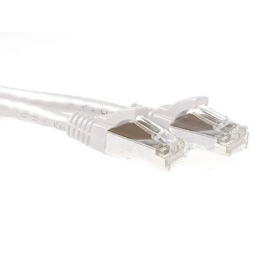White 3 meter SFTP CAT6A patch cable snagless with RJ45 connectors — image 1