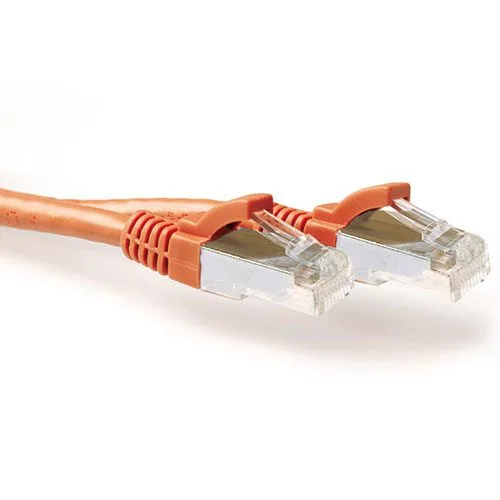 Orange 2.00 meter SFTP CAT6A patch cable snagless with RJ45 connectors — image 1