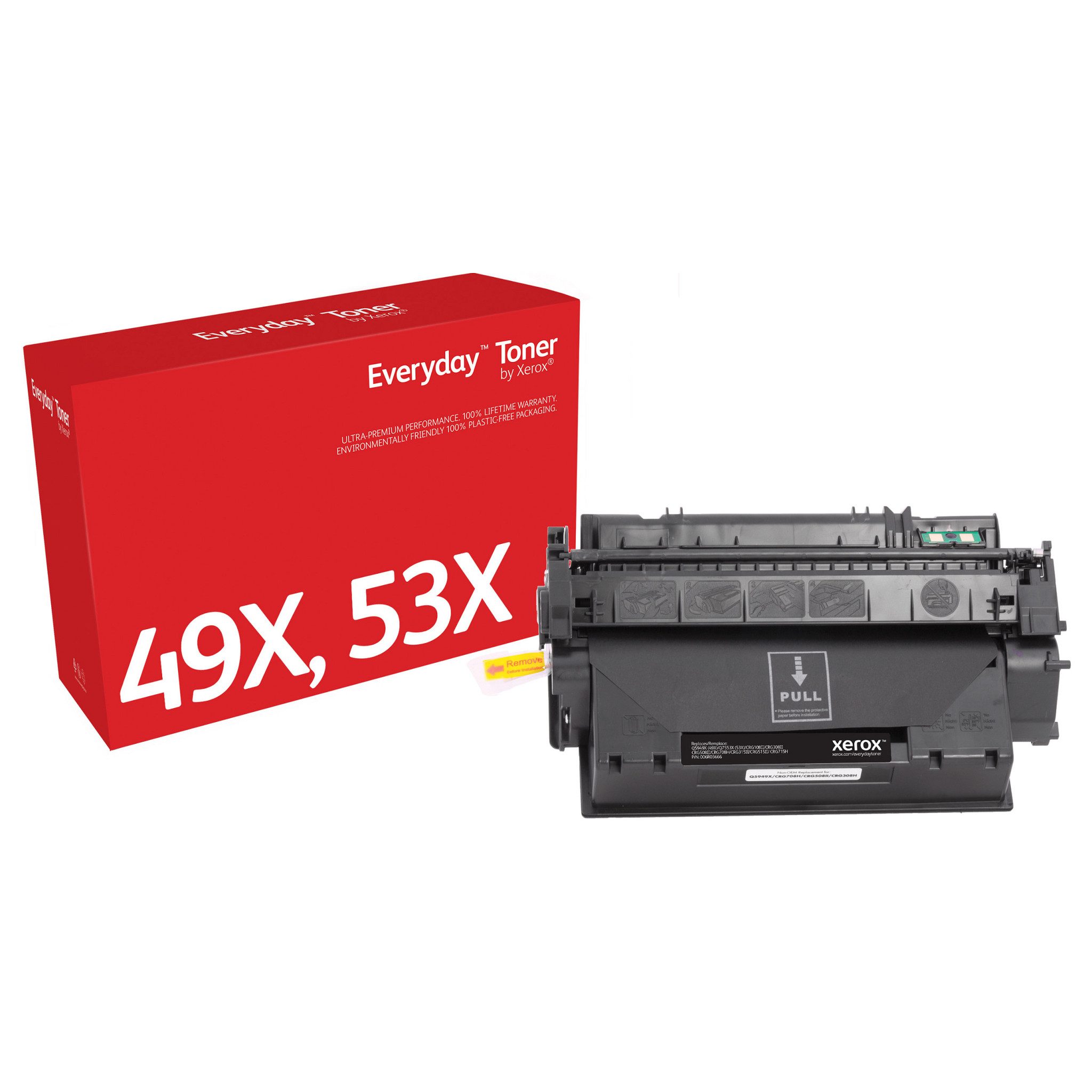 Xerox Everyday Black High-Yield Toner for HP 49X and 53X, 6,000 Pages