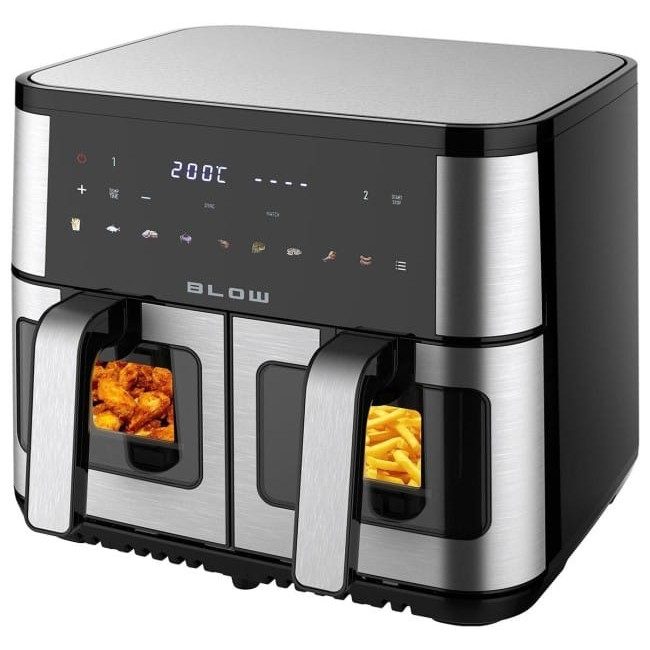 BLOW 44-601# AIR FRYER frytkownica beztłuszczowa 2500W 9L dwukomorowy czarny