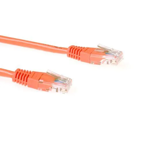 Orange 3 meter U/UTP CAT6 patch cable with RJ45 connectors — image 1