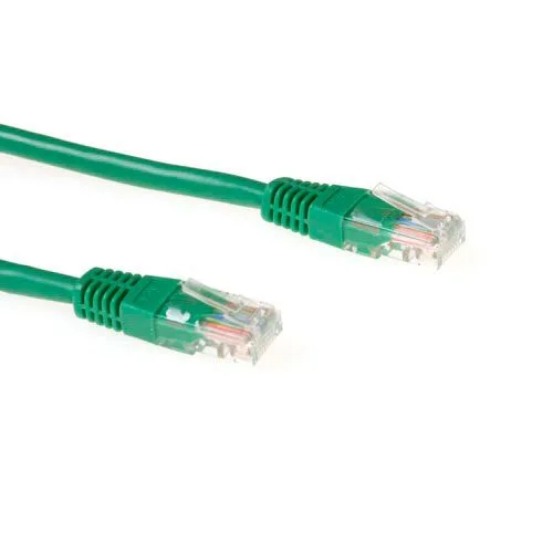 Green 2 meter U/UTP CAT5E patch cable with RJ45 connectors — image 1